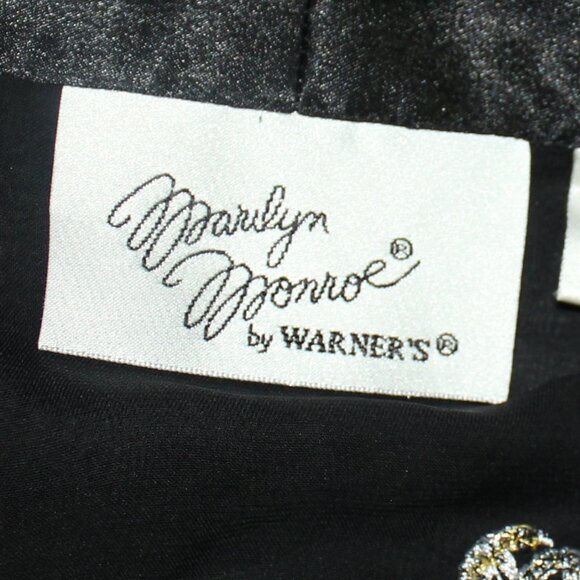 Marilyn Monroe by Warner's Womens  Black Sheet Dragon Embroidered Robe sz Medium - Picture 5 of 7